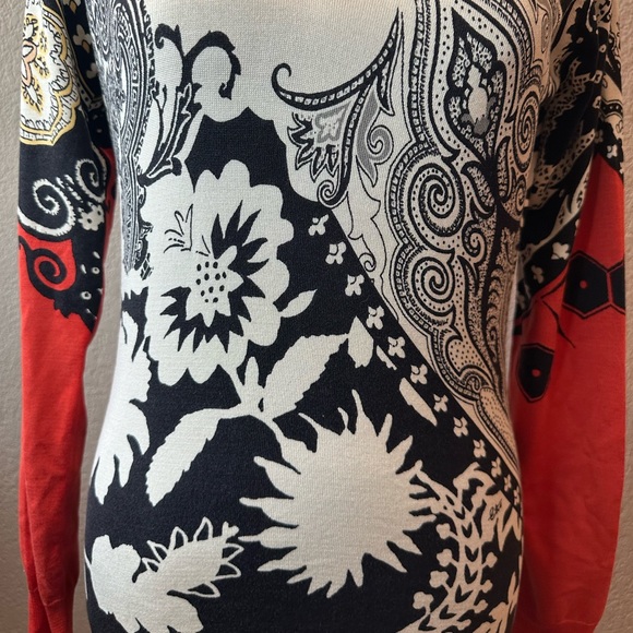 ETRO black, red, and white womens shirt - Picture 3 of 6